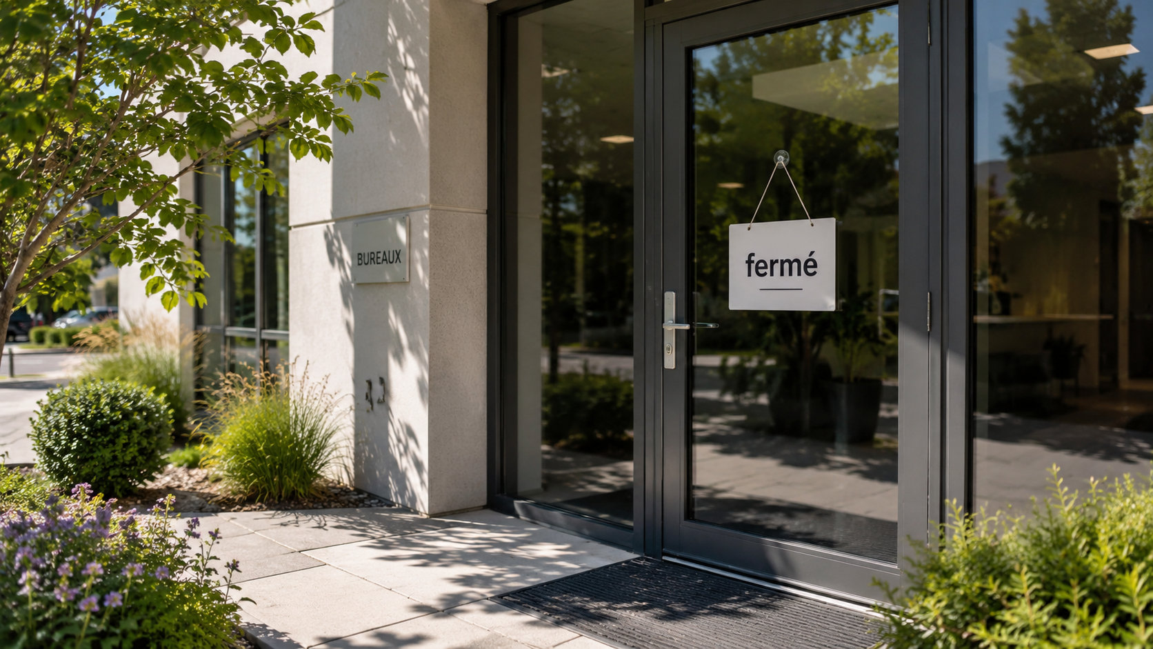 Des bureaux fermés